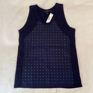 NWT JCrew Navy Tank Top w/ sparkle Embellishments